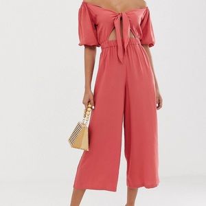 Dark rose jumpsuit with cut out